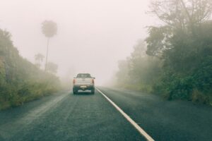 Driving A Car In Fog