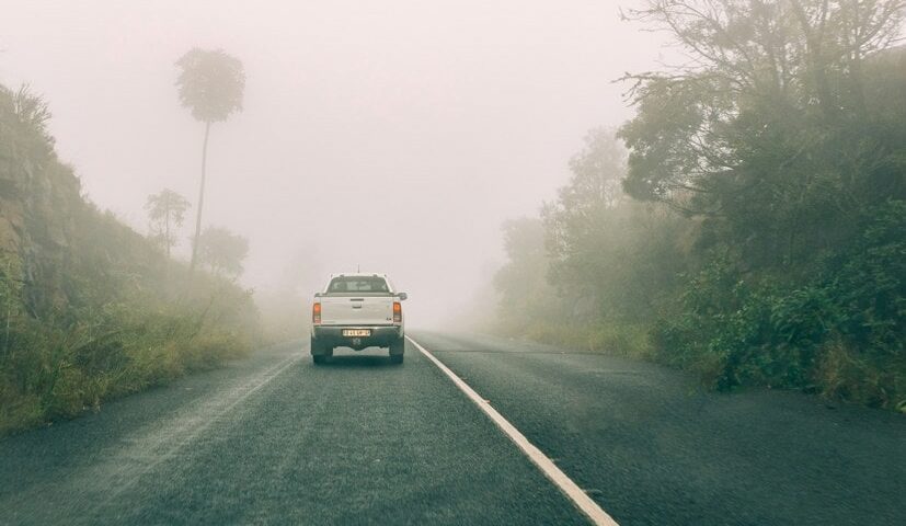 Driving A Car In Fog