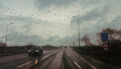 Driving A Car In Rain